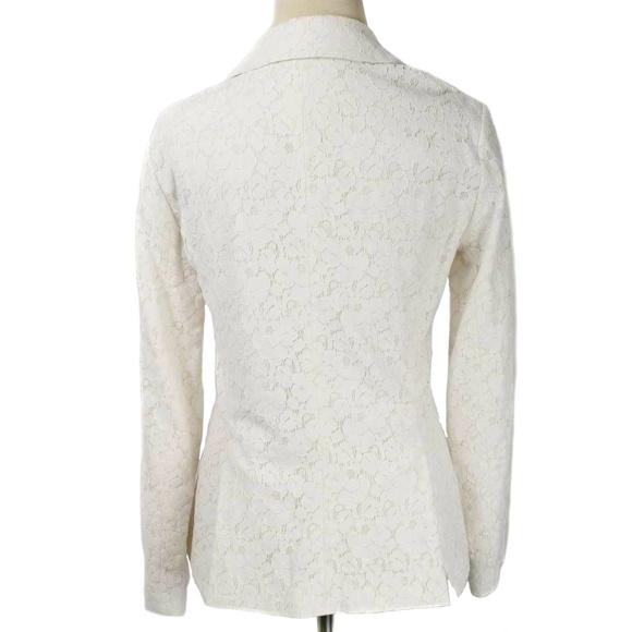 PENCEY Ivory Lace with Black Bow Open Front Blazer NWT Size 2 - Picture 4 of 7